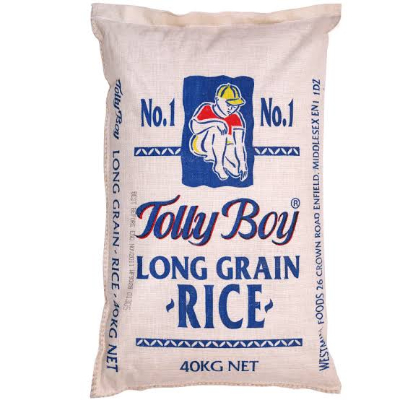 Tolly long grain rice(white) 1x20kg